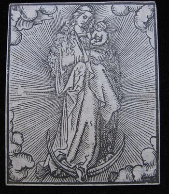 Albrecht Dürer: Jungfrau Mondsichel 1580/Virgin Crescent Moon Print Holzschnitt - Bild 1 von 2