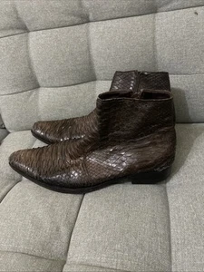 dolce gabbana snake skin ankle boots Size 10 - Picture 1 of 20