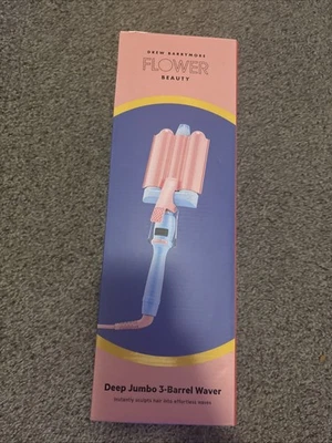 1.25" Tourmaline & Ceramic Deep Jumbo 3 Barrel Waver by Flower Beauty *New* - Image 1 of 4