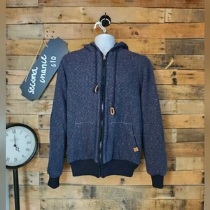 Buffalo By David Bitton Men's Blue Hoodie Sweatshirt With Zipper Heavy Size L - Picture 1 of 16