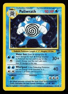 Poliwrath 15/130 Holo Rare Base Set 2 Pokémon Card - Picture 1 of 2