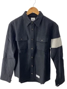 visvim Long Sleeve Shirt M Wool BLK Solid - Picture 1 of 5