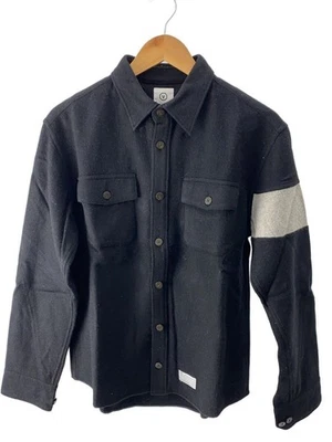 visvim Long Sleeve Shirt M Wool BLK Solid - Image 1 of 4