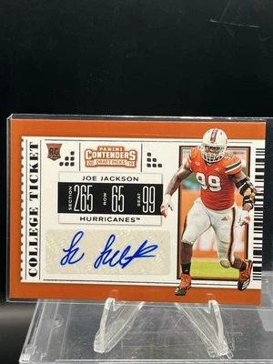 Joe Jackson 2019 Panini Contenders Draft Picks Collegiate #238 AU - Image 1 of 2