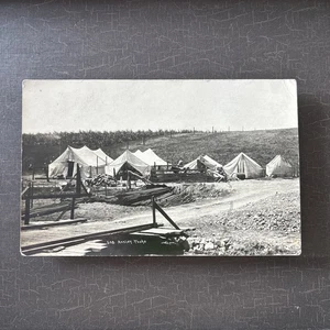 KRUXO RPPC POSTCARD c 1911-22 Tent Camp By Orchard #508 Ansley Photo Willis MI - Picture 1 of 4