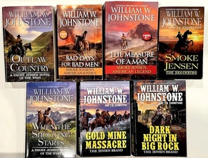 Lot- 7 William W. Johnstone SMOKE JENSEN NOVELS OF THE WEST Westerns Paperback - Imagen 1 de 4