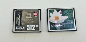 Kingston 1GB CF/1GB CF + Lexar 512 MB Compact Flash Camera Memory Cards - Picture 1 of 6