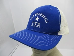 New Braunfels FFA Trucker Hat Blue Texas Cattlemen Farmer Rancher Livestock Mens - Picture 1 of 8