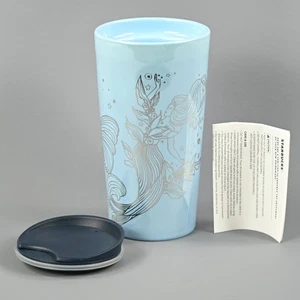 Vaso de viaje Starbucks Holiday 2023 12 oz azul hielo plata serina sirena - Imagen 1 de 8