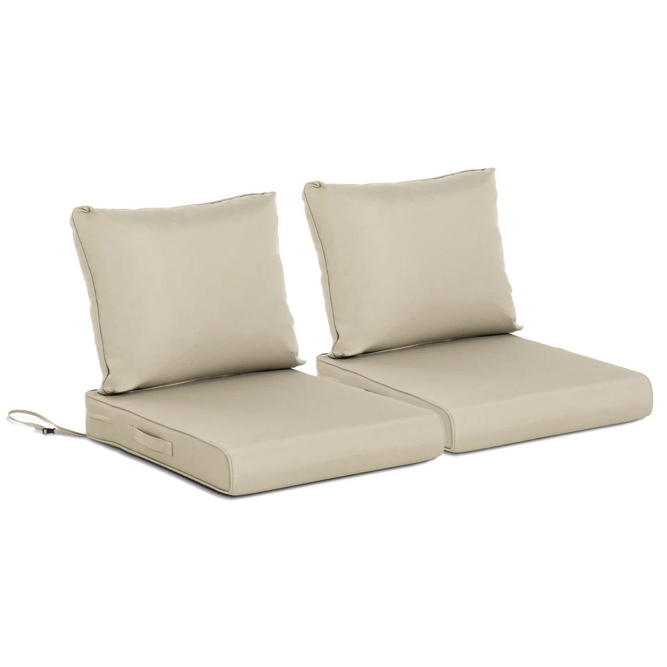 2PCS Outdoor Deep Seating Cushion Set All-Weather Replacement Seat Patio Cushion - Image 1 of 1