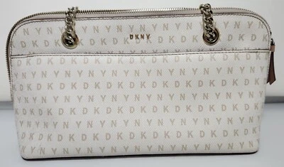 DKNY White & Tan Shoulder Bag/Purse - Image 1 of 4