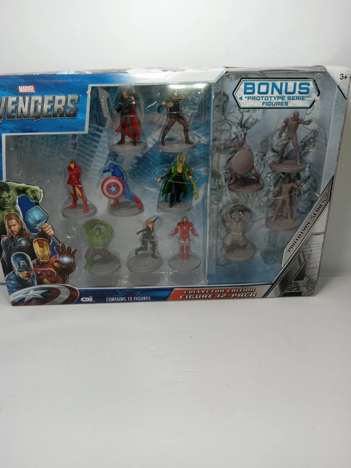 Marvel The Avengers 12 Action Collector Edition 4 Bonus Prototype Figures RARE
