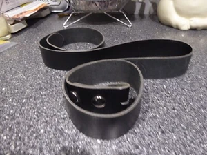 Mens Snap on Belt: Black XXL - 100% Leather BN no Tag - Picture 1 of 3