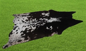 100% Genuine Cow hide Rug Area Carpet Skin Leather 21.75 sq.feet (58"x54") A-763 - Picture 1 of 3