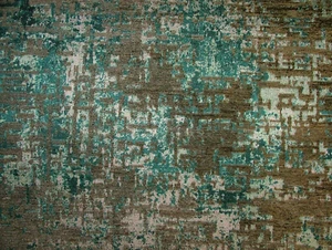 127cms Fryetts Fabric Evora Teal Jacquard Chenille Fabric Cushion Upholstery - Picture 1 of 7