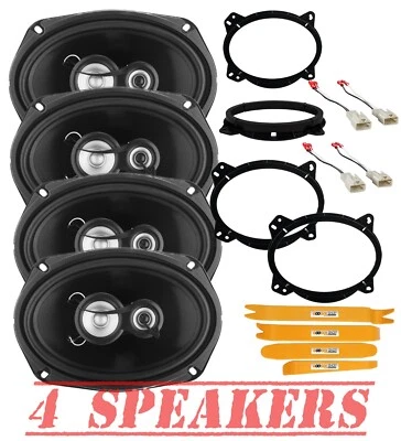 TRQ693 500 Watt 6x9" Front Door & Rear Deck Speakers for 2002-2011 Toyota Camry - Image 1 of 4