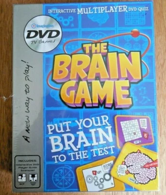 NEW/SEALED  "The Brain Game" Interactive Multiplayer DVD Quiz Game w Scorepad  - Image 1 of 3