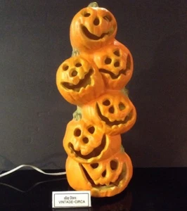 "PILA DE TÓTEM CALABAZA DE ESPUMA TRENDMASTERS JOL HALLOWEEN MOLDE DE SOPLADO DECORACIÓN DE 18" - Imagen 1 de 12
