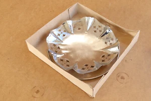 Candy Dish Vintage Tin Serving Tray Platter Basket Old Fashioned Retro 1980s - Picture 1 of 13