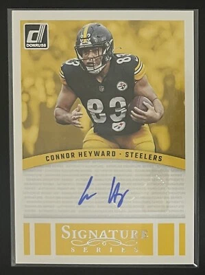 2024 Panini Donruss Signature Series #SSE-CHE Connor Heyward Pittsburgh Steelers - Image 1 of 2