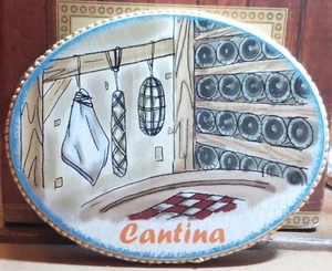 Targa Segna Stanza Fuori Porta in Legno Decorato CANTINA Idea Regalo 9 Soggetti - Foto 1 di 6