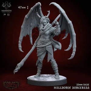 Hellborn Sorceress Infernal Conclave Mammut Factory D&D Miniatur 3D gedruckt - Bild 1 von 2