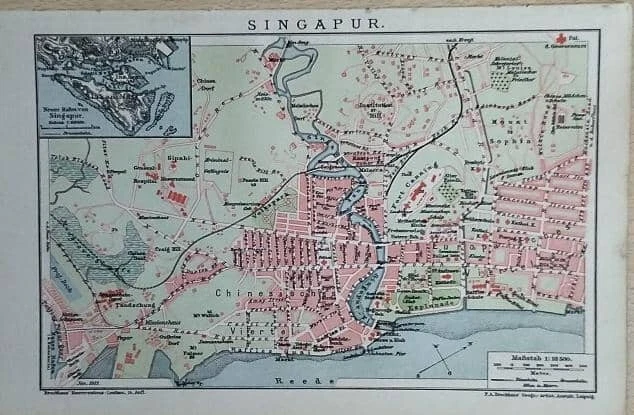 1912 Singapur Singapore City Map - Image 1 of 3