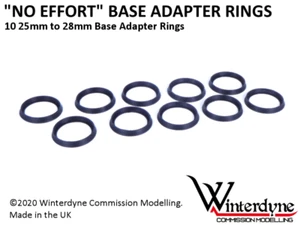 'No Effort' 25mm to 28mm (GW 28.5mm) Base Adapter Rings (Warhammer / 40k/ Age... - Picture 1 of 1