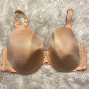 Cacique 44D Bra Orange Full Coverage Underwire Lightly Lined Back Close Stretch - Picture 1 of 7