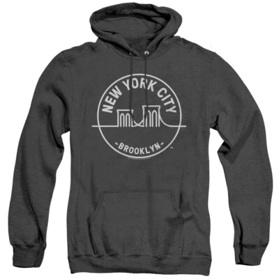 NYC NEW YORK BROOKLYN Licensed Hooded Heather Sweatshirt Hoodie SM-3XL - Image 1 of 2