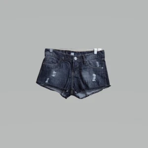 Skyhi Women's cut-off Distressed Denim Shorts FADED BLACK 1 BUTTON - SIZE 6 - Picture 1 of 2