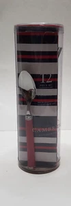 Cambridge Silversmiths LTD Flatware 12 pc Set Plastic Handles Cheer Red Serves 4 - Picture 1 of 5