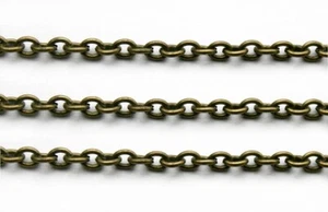 5m Bronze Iron Cable Chains Jewelry Making Findings 4.5x3.5x1mm - Picture 1 of 2