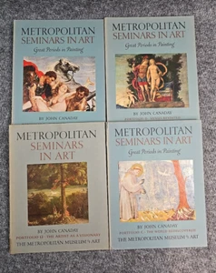 4 Vintage Metropolitan Seminars In Art Hardcover Books w Prints Inside 1959 - Imagen 1 de 15