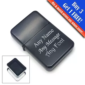 Engraved Black Lighter with any name, font or message - Picture 1 of 1