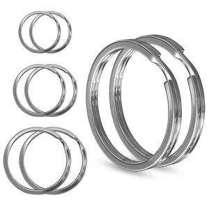 EDO GOT Non-magnetic Key Rings Brass Metal Split Rings Assorted Sizes 8-Pack - Bild 1 von 11