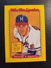1989 Donruss Warren Spahn Puzzle #588   Milwaukee Braves Baseball Card