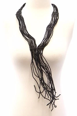 Novo com etiquetas $3495 Brunello Cucinelli brilhante ágata enrolada colar Lariat com prata 925 A176 - Imagem 1 de 4