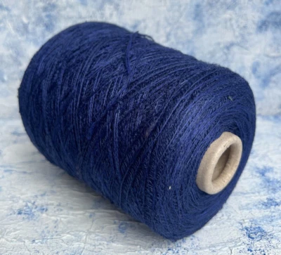 Linen tape yarn Color Dark blue 94/6% Linen/Polyamide 290m/100g, Per 100g - Image 1 of 4