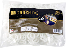 Christmas Light Clips - Pack of 100 Gutter Hooks for Outdoor String Lights and D