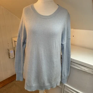 Van Kukil Jumper Size L Light Blue 100% Cashmere Relaxed Oversized Fit RRP £400 - Picture 1 of 13