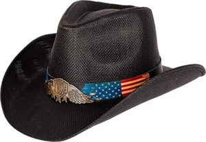 Sombrero de vaquero Outback para hombre, estilo de mujer, lona de fieltro paja - Bild 1 von 8