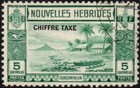 New Hebrides (French) 1938 Postage Due 5c Blue-Green  SG.FD65 Used   Cat:£75
