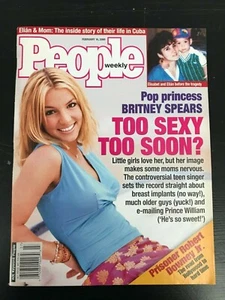 BRITNEY SPEARS PEOPLE MAGAZINE - FEBRUARY 2000 - NEW - TOO SEXY TOO SOON? - Picture 1 of 2