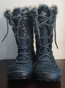 Columbia Women's Minx Mid Iii Waterproof Snow Boot Black Size 6 Faux Fur New - Picture 1 of 14