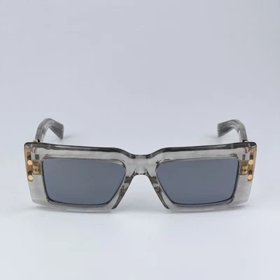 Gafas de sol Balmain para hombre cristal gris dorado rectángulo IMPERIAL BPS-145C-53 NUEVAS Foto 1 de 4