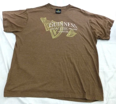 Guinness 1759 Dublin Ireland Official Merchandise XL 棕色 T 恤 — 第 1/4 张图片