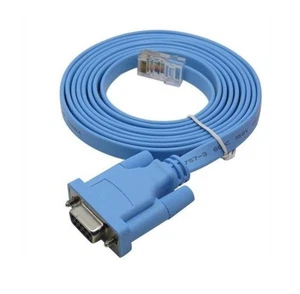 New Cisco CONSOLE Cable RJ45 to DB9 Female Light Blue - Afbeelding 1 van 2