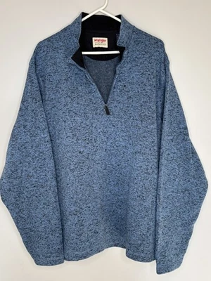 Suéter de vellón Wrangler Authentics XL con cremallera de cuarto para hombre calce relajado Foto 1 de 4