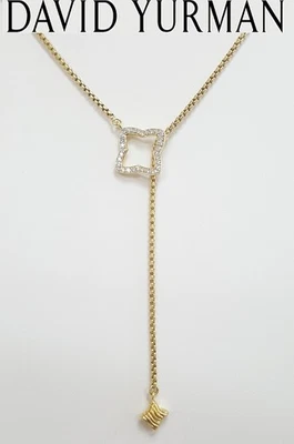 Collar David Yurman Lariat Diamante Cuadrifolio Oro Amarillo 18K 0.25 quilates Foto 1 de 4